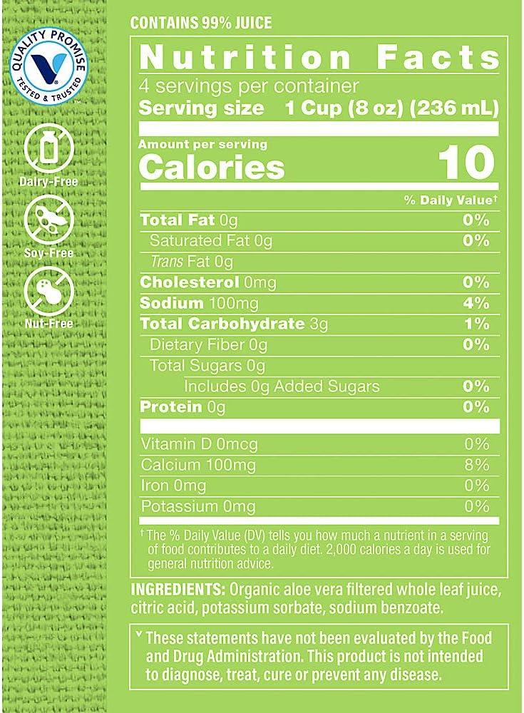 imageThe Vitamin Shoppe Aloe Vera Juice  Digestive Comfort amp Wellness  Whole Leaf Filtered No Water Added  32 oz  Inner Fillet