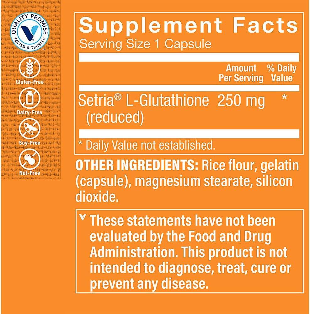 imageThe Vitamin Shoppe Reduced Glutathione Antioxidant 250 100 Capsules 100 Capsules