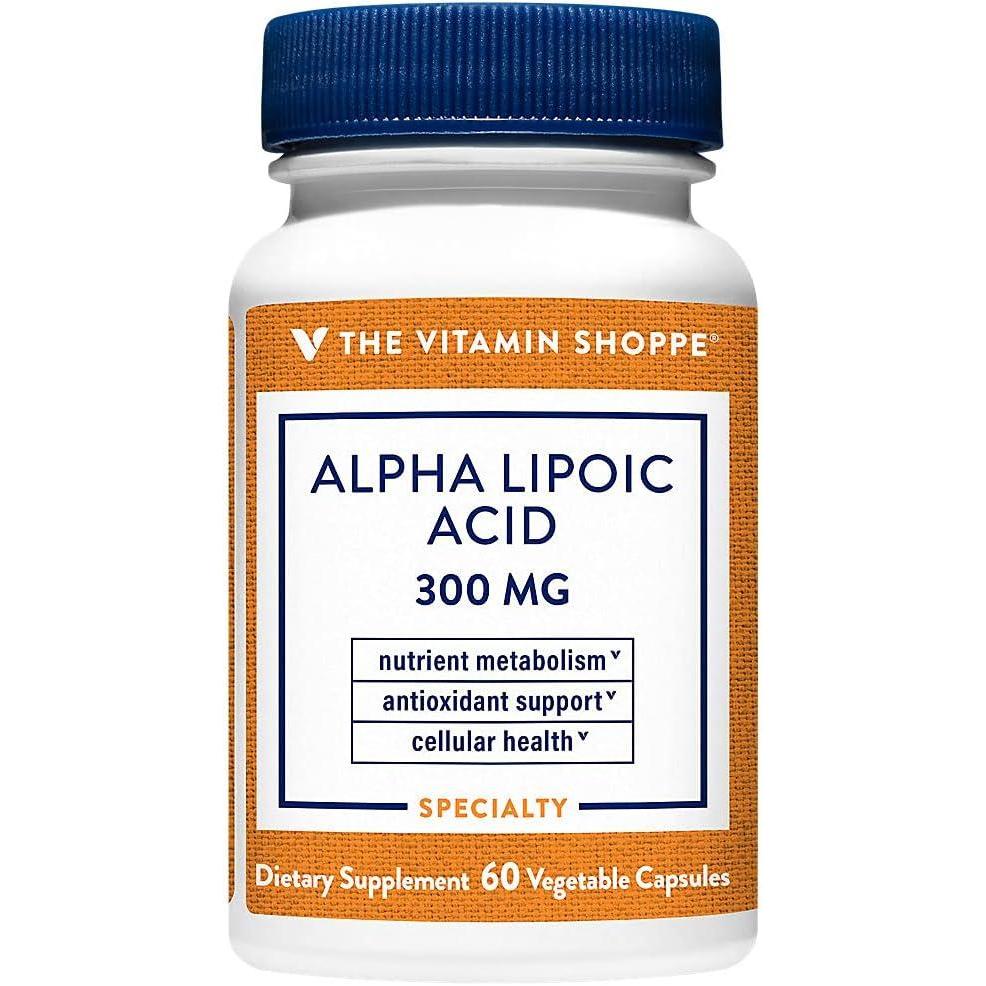imageThe Vitamin Shoppe Alpha Lipoic Acid 300mg Natural Antioxidant Formula to Support Glucose Metabolism amp Promotes Healthy Blood Sugar 60 Capsules
