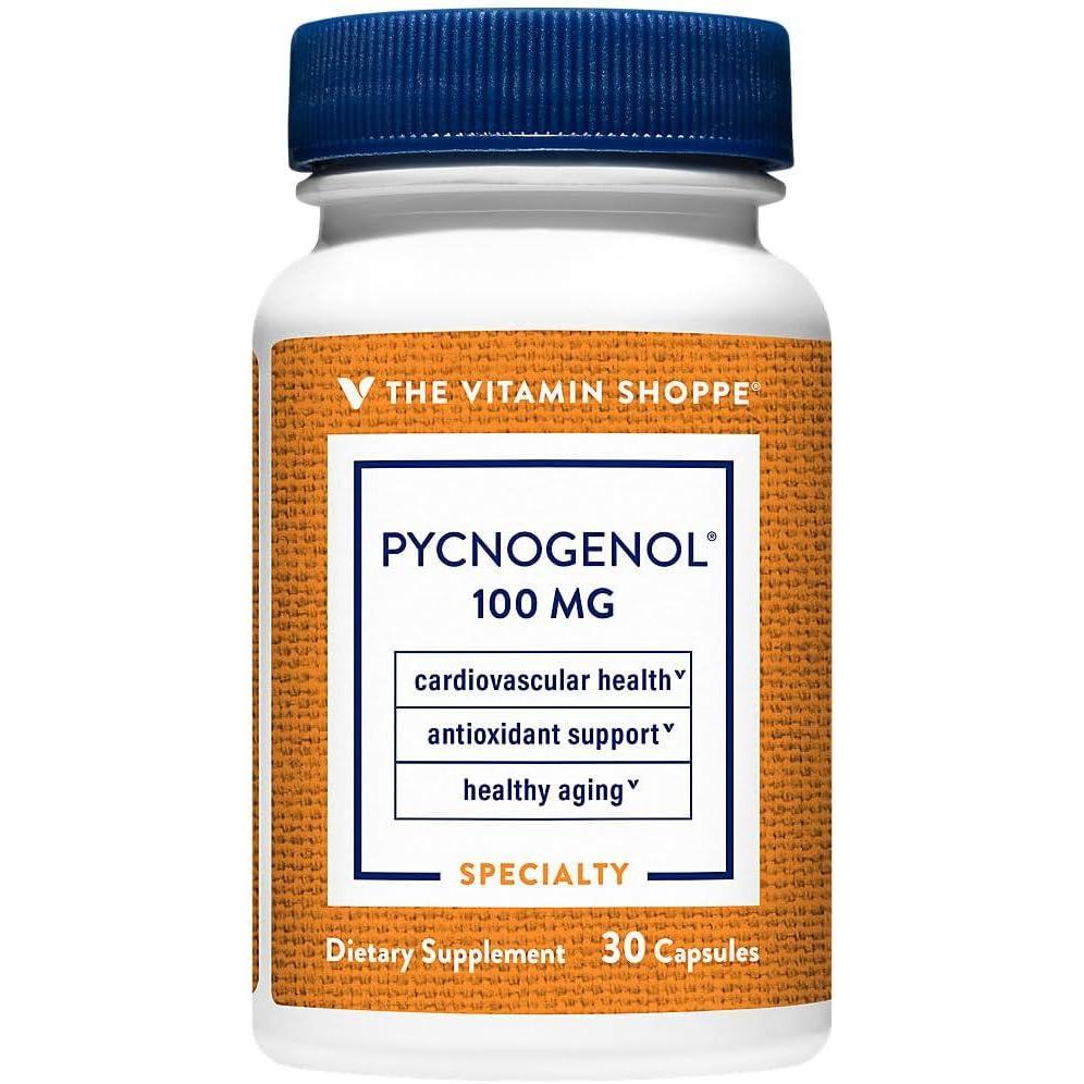 imageThe Vitamin Shoppe Pycnogenol 100mg Antioxidant That Supports Cardiovascular 30 Capsules