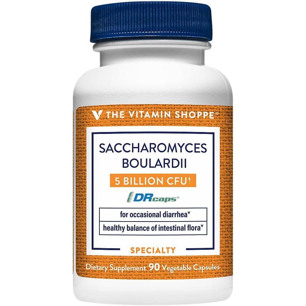 imageThe Vitamin Shoppe Saccharomyces Boulardii 5 Billion Supports Digestive and Intestinal Health with Prebiotic Support Blend Once Daily 90 Veggie Capsules