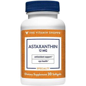 The Vitamin Shoppe Astaxanthin (Solasta) That Supports Brain & Heart Health and Skin for Healthy Aging (60 Softgels)(30 Count (Pack of 1))