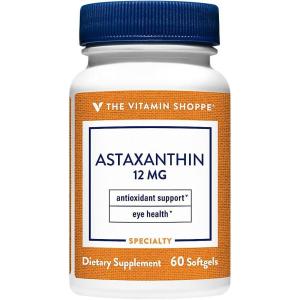 The Vitamin Shoppe Astaxanthin (Solasta) That Supports Brain & Heart Health and Skin for Healthy Aging (60 Softgels)(60 Count (Pack of 1))