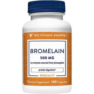 The Vitamin Shoppe Bromelain 500mg 600 GDU – Protein Digestion & Absorption | Pineapple Enzyme | 300 Capsules | Digestive Support(100 Count (Pack of 1))