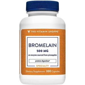 The Vitamin Shoppe Bromelain 500mg 600 GDU – Protein Digestion & Absorption | Pineapple Enzyme | 300 Capsules | Digestive Support(300 Count (Pack of 1))