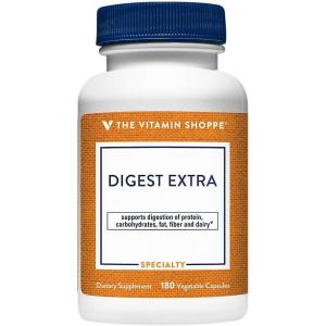 The Vitamin Shoppe Digestive Enzymes – Complete Multi-Enzyme Formula | Protein Fat Carb Digestion | 180 Vegetable Capsules | Plant-Based(180 Count (Pack of 1))