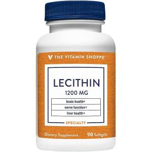 The Vitamin Shoppe Lecithin 1200mg Natural Combination Essential Fatty (90 Softgels)(90 Count (Pack of 1))