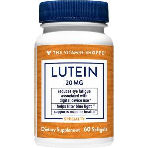 The Vitamin Shoppe Lutein 20 MG – Eye Health, Vision Support & Blue Light Protection, Carotenoid Antioxidant (60 Softgels)(60 Count (Pack of 1))