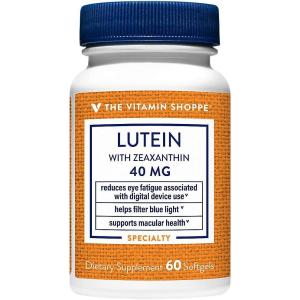 The Vitamin Shoppe Lutein 40MG – Eye Health, Vision Support & Blue Light Protection, Carotenoid Antioxidant (60 Softgels)