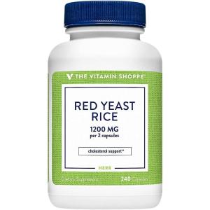 The Vitamin Shoppe Red Yeast Rice 1,200 (120 Capsules) (120 Capsules)(240 Count (Pack of 1))