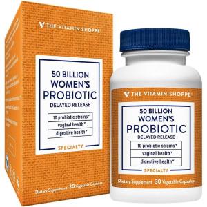 The Vitamin Shoppe Women’s Probiotic Delayed Release 50 Billion – with 10 Probiotic Strains to Support Digestive, Immune & Vaginal Health or Yeast Imbalance – Shelf Stable (60 Veggie Caps)(30 Count (Pack of 1))