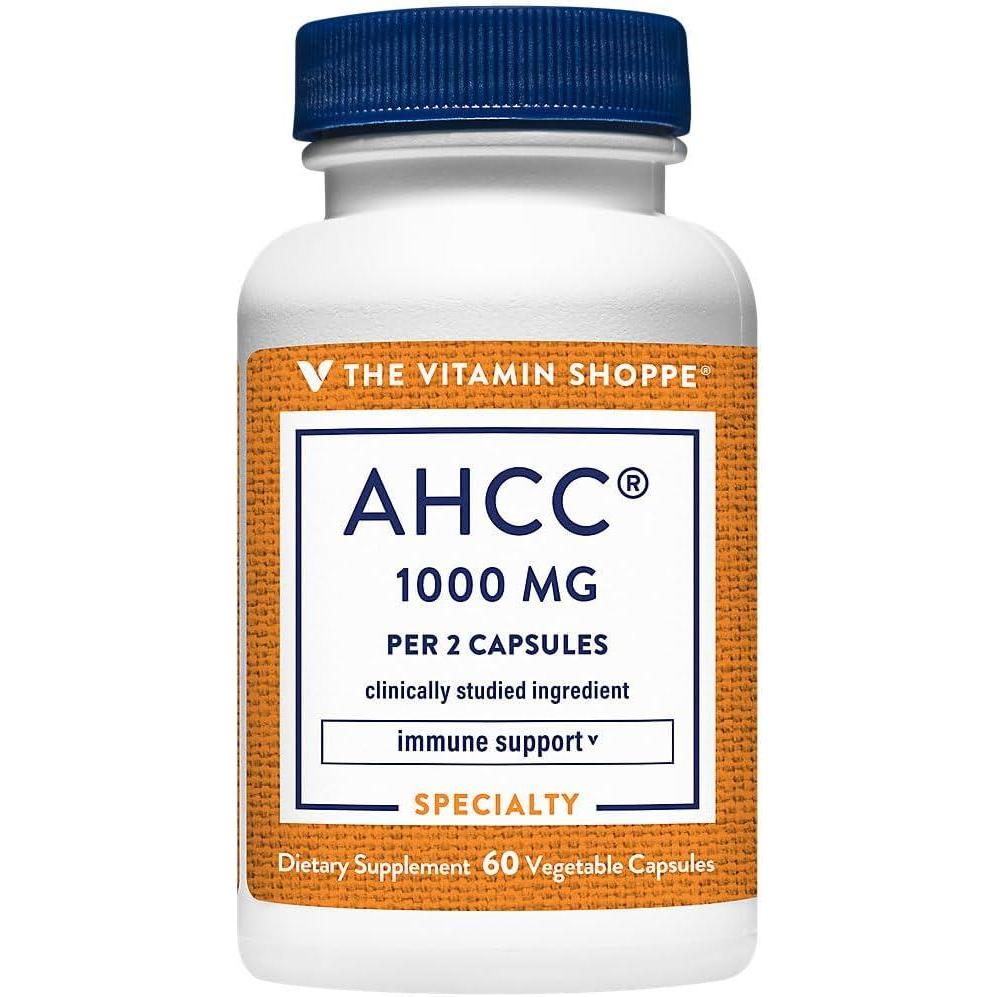 imageThe Vitamin Shoppe AHCC 500mg Immune System Booster amp Cell Defense Active Hexose Correlated Compound 60 Veggie Caps Mushroom Extract