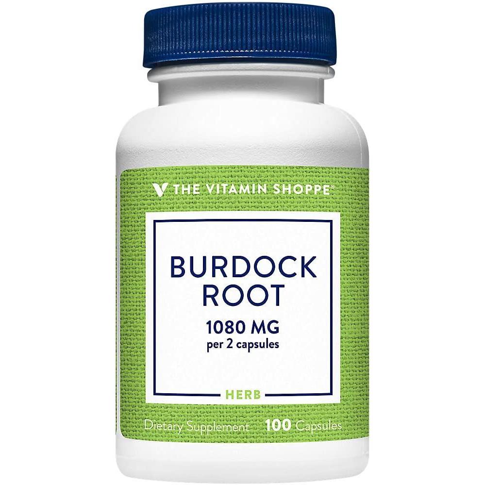 imageThe Vitamin Shoppe Burdock Root Arctium Lappa 1080mg Traditional 100 Capsules