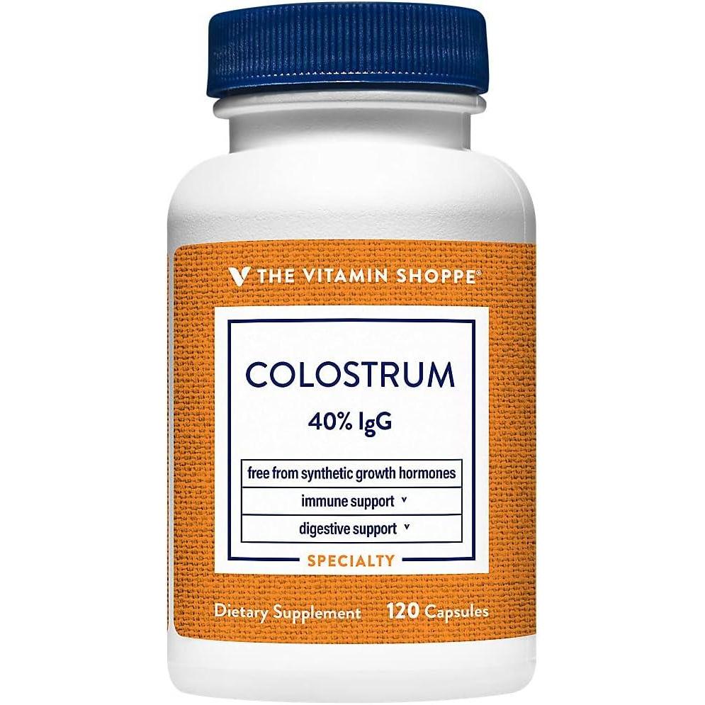 imageThe Vitamin Shoppe Colostrum 40 IGG Supports Immune Health 120 Capsules120 Count Pack of 1