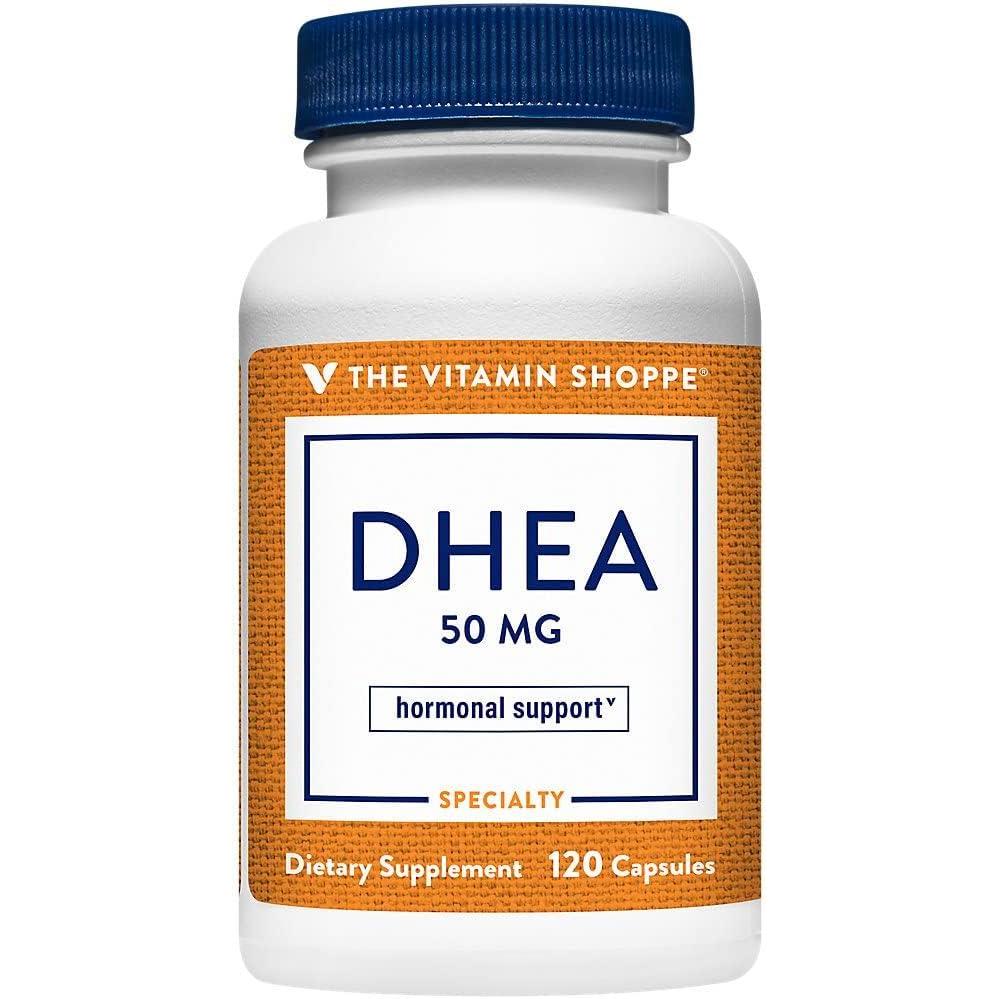 imageThe Vitamin Shoppe DHEA 50MG Hormonal and Healthy Aging 120 Capsules120 Count Pack of 1