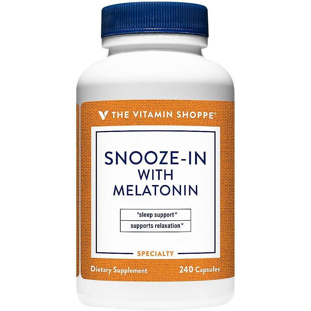 imageThe Vitamin Shoppe Melatonin Sleep Support Restful Sleep amp Healthy Sleep Cycle Natural Sleep Aid 240 Capsules