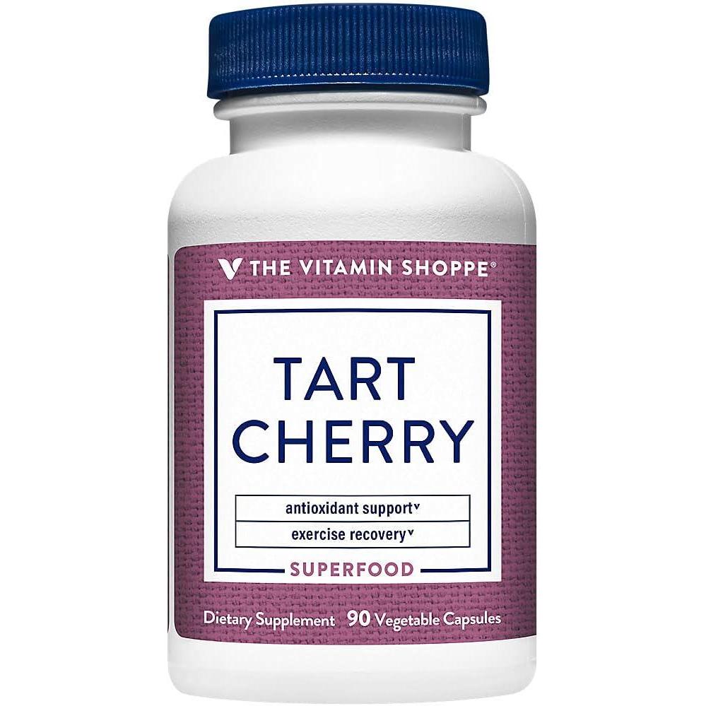 imageThe Vitamin Shoppe Tart Cherry Extract PostWorkout Recovery amp Antioxidant FreezeDried Montmorency 90 Veggie Caps NonGMO