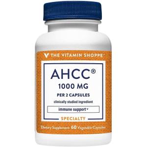 The Vitamin Shoppe AHCC 500mg – Immune System Booster & Cell Defense | Active Hexose Correlated Compound | 60 Veggie Caps | Mushroom Extract