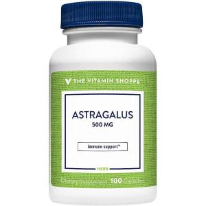 The Vitamin Shoppe Astragalus (Root) 500mg Herbal Supplement Support (100 Capsules)(100 Count (Pack of 1))