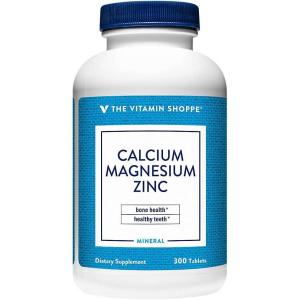 The Vitamin Shoppe Calcium-Magnesium-Zinc with Vitamin D – Bone Immune & Cellular Health | 300 Tablets | Gluten-Free(300 Count (Pack of 1))