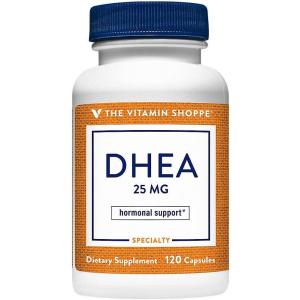 The Vitamin Shoppe DHEA 25MG, Hormonal and Healthy Aging Support for Both Men & Women, Once Daily (120 Capsules)