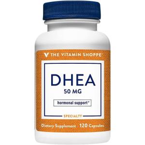 The Vitamin Shoppe DHEA 50MG, Hormonal and Healthy Aging (120 Capsules)(120 Count (Pack of 1))
