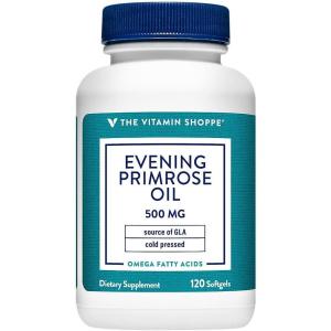 The Vitamin Shoppe Evening Primrose Oil 500mg – GLA Omega-6 | Women’s Hormonal Balance | 120 Softgels | Cold-Pressed(500 MG (Pack of 1))