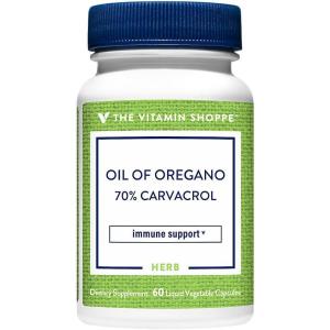 The Vitamin Shoppe Oil of Oregano 45mg – Immune Health & Antioxidant | 70% Carvacrol Super Strength | 60 Veggie Caps | Mediterranean(60 Count (Pack of 1))