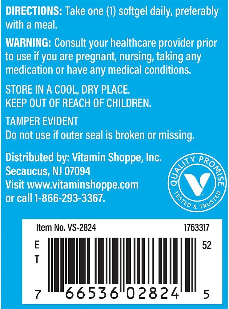 imageThe Vitamin Shoppe Vitamin D3 5000IU Bone Immune amp Cellular Health Cholecalciferol Softgels 200 Softgels GlutenFree200 count Pack of 1