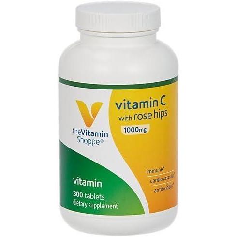 imageThe Vitamin Shoppe C1000 with Rose HIPS 600 Tablets 600 Tablets300 Count Pack of 1