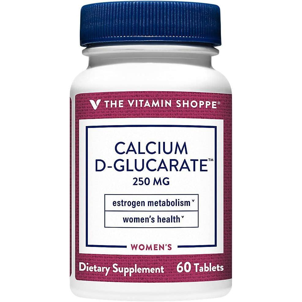 imageThe Vitamin Shoppe Calcium DGlucarate 250mg Estrogen Metabolism amp Detox Womens Hormone Support 60 Tablets Cellular Health
