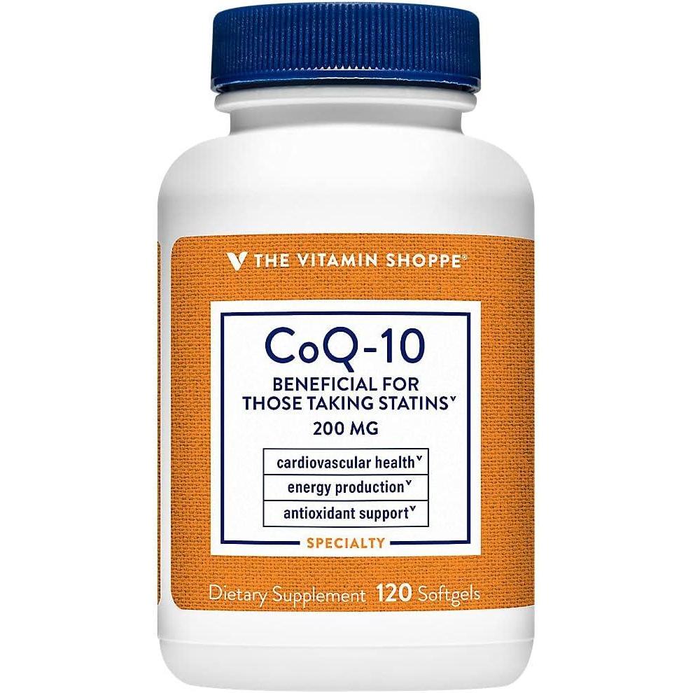 imageThe Vitamin Shoppe CoQ10 200mg Beneficial for Those Taking 60 Softgels120 Count Pack of 1