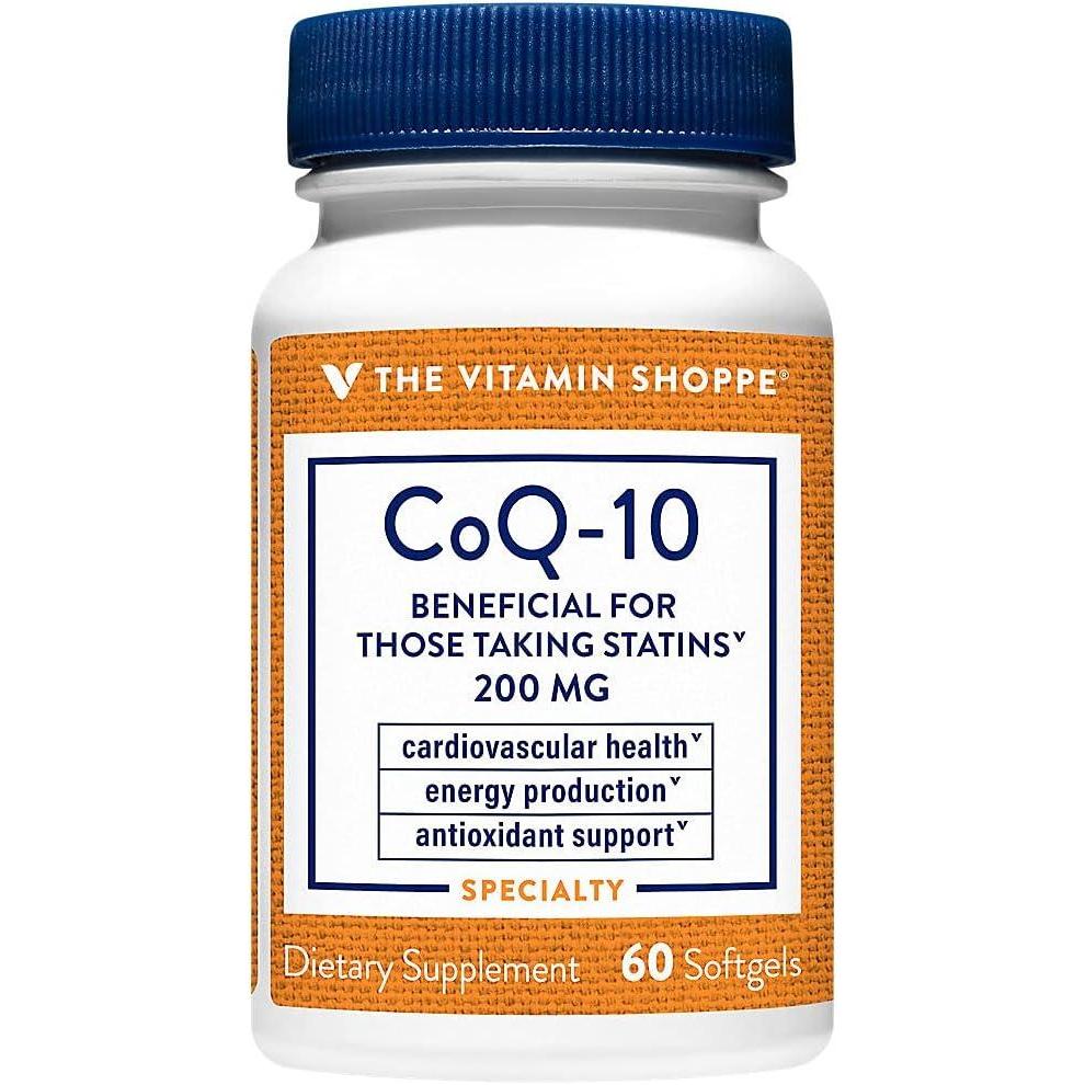 imageThe Vitamin Shoppe CoQ10 200mg Beneficial for Those Taking 60 Softgels60 Count Pack of 1