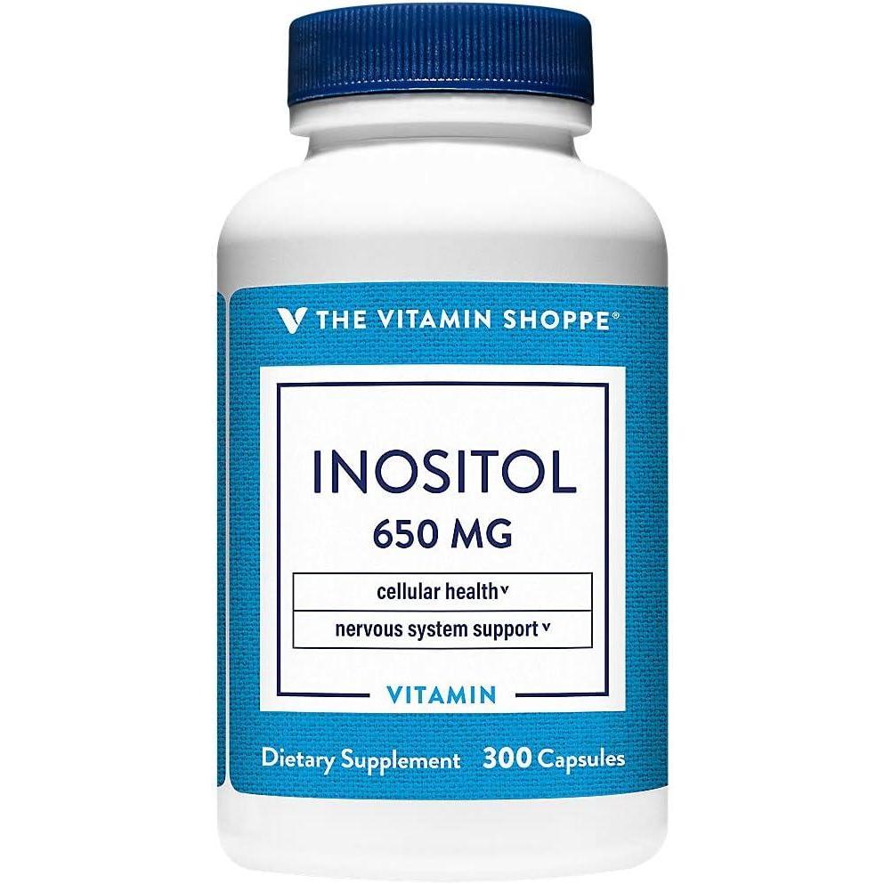 imageThe Vitamin Shoppe Inositol 650MG Supports Healthy Liver Cellular 300 Capsules300 Count Pack of 1