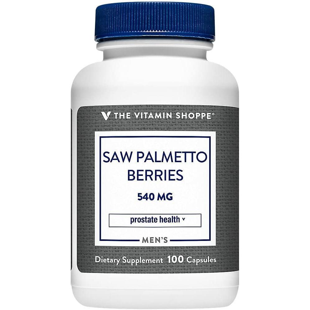 imageThe Vitamin Shoppe Saw Palmetto Berries 540MG 300 Capsules 300 Capsules100 Count Pack of 1