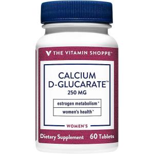 The Vitamin Shoppe Calcium D-Glucarate 250mg – Estrogen Metabolism & Detox | Women’s Hormone Support | 60 Tablets | Cellular Health