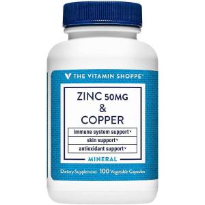 The Vitamin Shoppe Copper 50 MG – Iron Metabolism, Antioxidant Support & Immune Function, Essential Trace Mineral