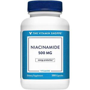 The Vitamin Shoppe Niacinamide 500MG, Supports Cholesterol Levels Already (300 Capsules)(300 Count (Pack of 1))