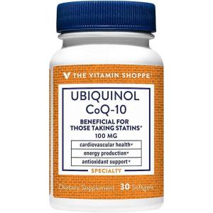 The Vitamin Shoppe Ubiquinol CoQ-10 100mg Beneficial for Those (120 Softgels)(30 Count (Pack of 1))