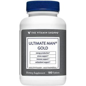 The Vitamin Shoppe Ultimate Man Multivitamin – High Potency Daily Multi with Energy Blend, Complete Nutrition for Men (90 Tablets)(180 count (Pack of 1))