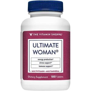 The Vitamin Shoppe Ultimate Woman Multivitamin – High Potency Daily Multi with Energy Blend, Complete Nutrition for Women (180 Tablets)(180 Count (Pack of 1))