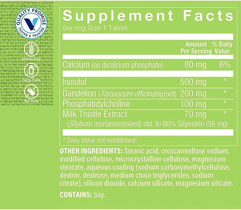 imageThe Vitamin Shoppe Liver Support with Milk Thistle  80 Silymarin Antioxidant  Hepatic Health amp Detox  100 Tablets  Liver Wellness