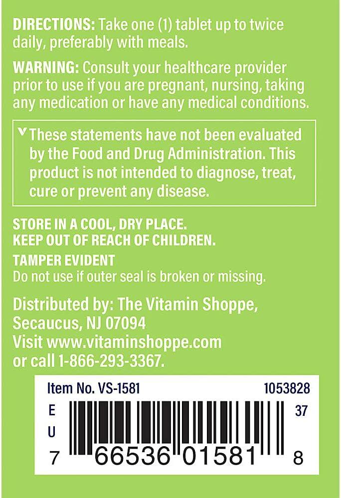 imageThe Vitamin Shoppe Liver Support with Milk Thistle  80 Silymarin Antioxidant  Hepatic Health amp Detox  100 Tablets  Liver Wellness