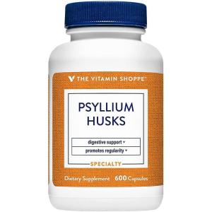 The Vitamin Shoppe Psyllium Husks Plantago Ovata Fiber Supplement (300 Capsules)(600 Count (Pack of 1))