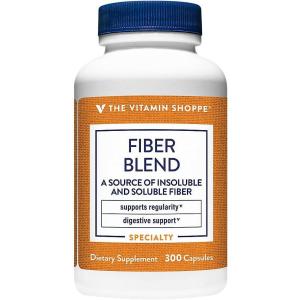The Vitamin Shoppe Fiber Blend, Natural Source Insoluble and (300 Capsules)(300 Count (Pack of 1))