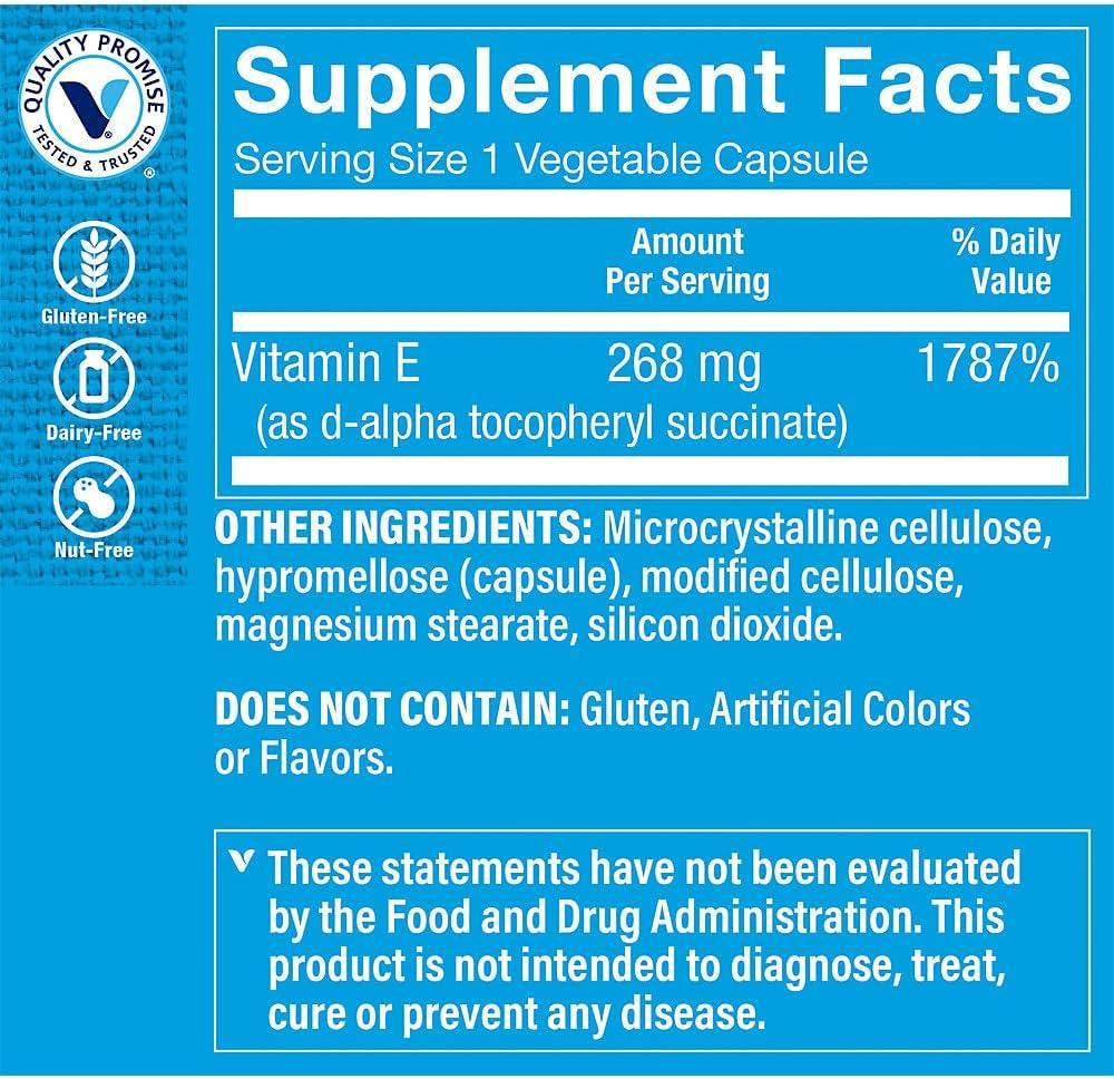imageThe Vitamin Shoppe Vitamin E 400IU Antioxidant Support for Skin Health amp Immune Function Daily Vitamin 100 Capsules