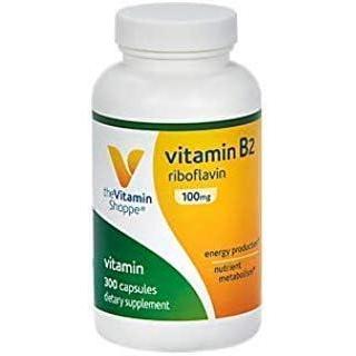 imageThe Vitamin Shoppe Vitamin B2 100MG Energy Support amp Metabolic Health Daily B Vitamin 300 Capsules300 Count Pack of 1