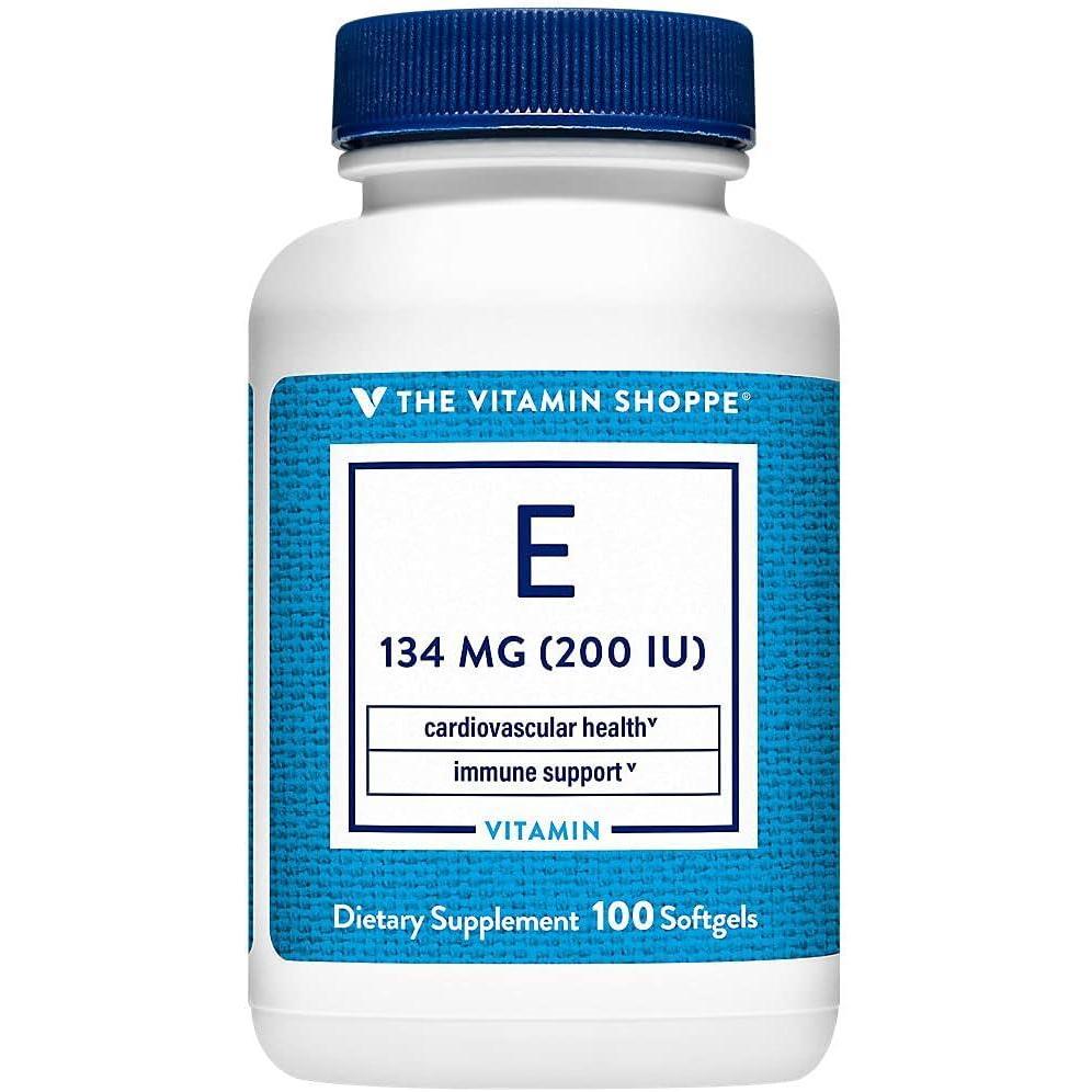 imageThe Vitamin Shoppe Vitamin E 200IU  Antioxidant Support for Skin Health amp Immune Function Daily Vitamin 100 Softgels