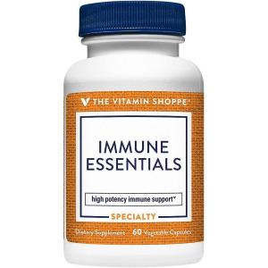 The Vitamin Shoppe Immune Essentials – Vitamin C, Vitamin D3, Zinc & Sambucus Elderberry Extract (60 Capsules)