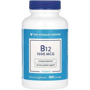 The Vitamin Shoppe Vitamin B12 1,000MCG – Energy Production, Nervous System & Red Blood Cell Support, Daily B Vitamin(300 Count (Pack of 1))
